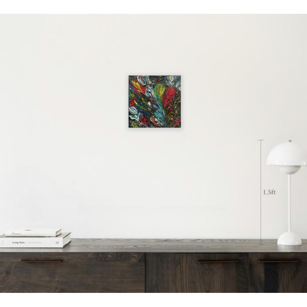 Tenderness. Painting Lera Bregman Painting, Acrylic on Canvas Size: 9.8 W × 9.8 H x 0.8 D in