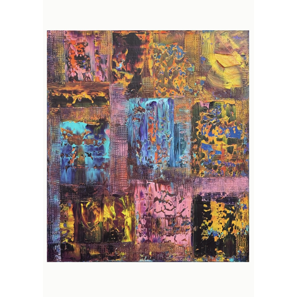 Kaleidoscope Painting Lera Bregman Painting, Acrylic on Canvas Size: 27.5 W x 31.5 H x 0.8 D in