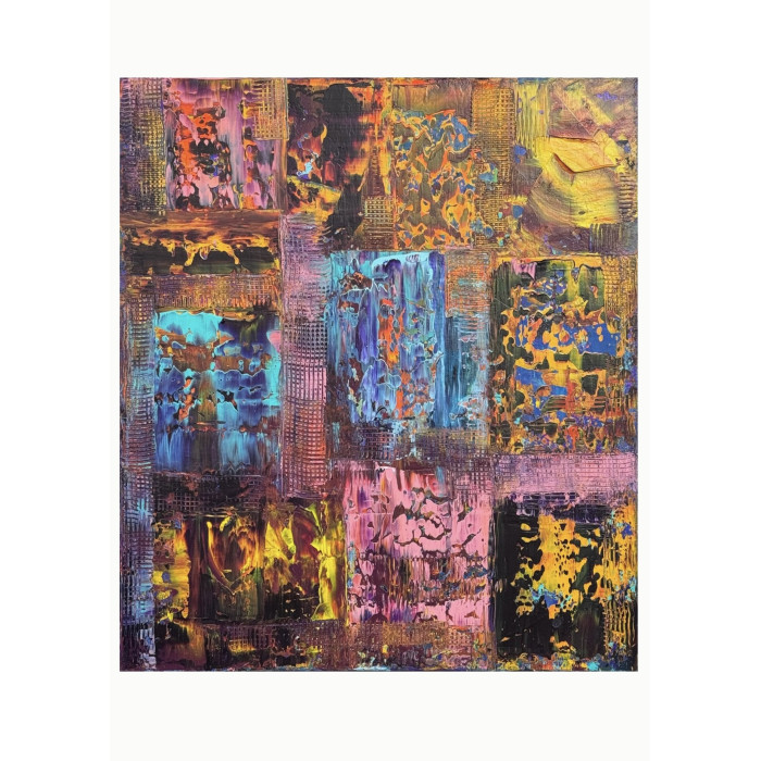 Kaleidoscope Painting Lera Bregman Painting, Acrylic on Canvas Size: 27.5 W x 31.5 H x 0.8 D in