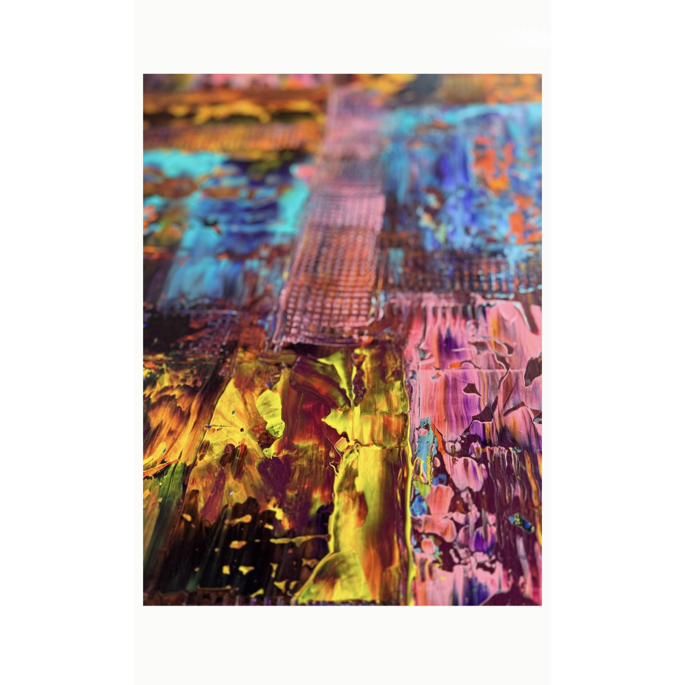 Kaleidoscope Painting Lera Bregman Painting, Acrylic on Canvas Size: 27.5 W x 31.5 H x 0.8 D in