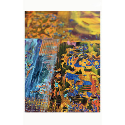 Kaleidoscope Painting Lera Bregman Painting, Acrylic on Canvas Size: 27.5 W x 31.5 H x 0.8 D in