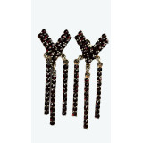 עגילי כסף וינטג’ 900 עם גרנטים בוהמיים צ’כוסלובקיה, שנות ה־1950–1970