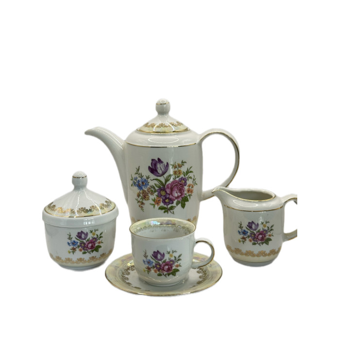 סט פורצלן וינטג’ קלאסי SEP GDR – סגנון אירופי, דוגמת “זר מייסן”