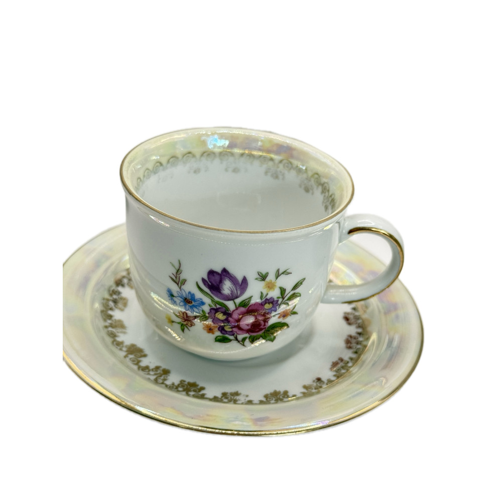 סט פורצלן וינטג’ קלאסי SEP GDR – סגנון אירופי, דוגמת “זר מייסן”