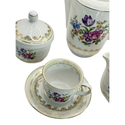 סט פורצלן וינטג’ קלאסי SEP GDR – סגנון אירופי, דוגמת “זר מייסן”