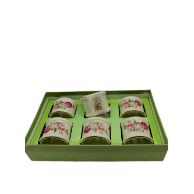 טבעות למפיות מפורצלן עצם דק – סט 6 יחידות Fine Porcelain | RUI | English Design