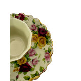 סט 6 כוסות ו־6 תחתיות Original Eckstein Design פורצלן דק (Fine Porcelain) | עיצוב אנגלי | עבודת יד