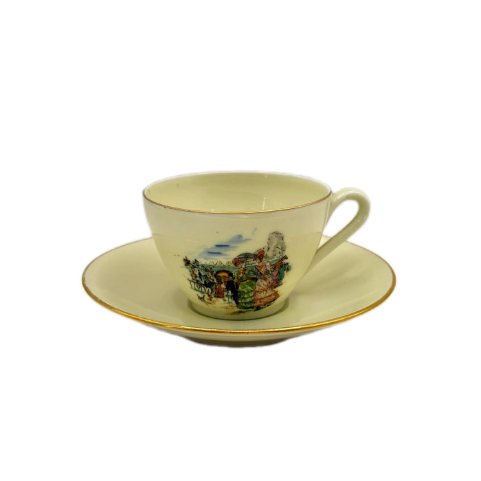 זוג תה עם תחתית Limoges צרפת, Limoges, שנות ה־60