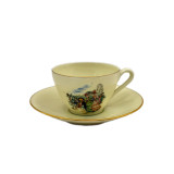 זוג תה עם תחתית Limoges צרפת, Limoges, שנות ה־60