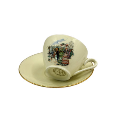 זוג תה עם תחתית Limoges צרפת, Limoges, שנות ה־60