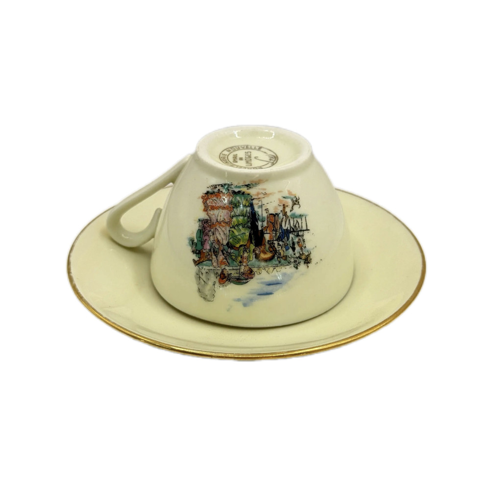 זוג תה עם תחתית Limoges צרפת, Limoges, שנות ה־60