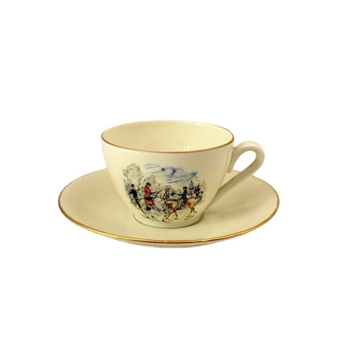 זוג תה עם תחתית Limoges צרפת, Limoges, שנות ה־60