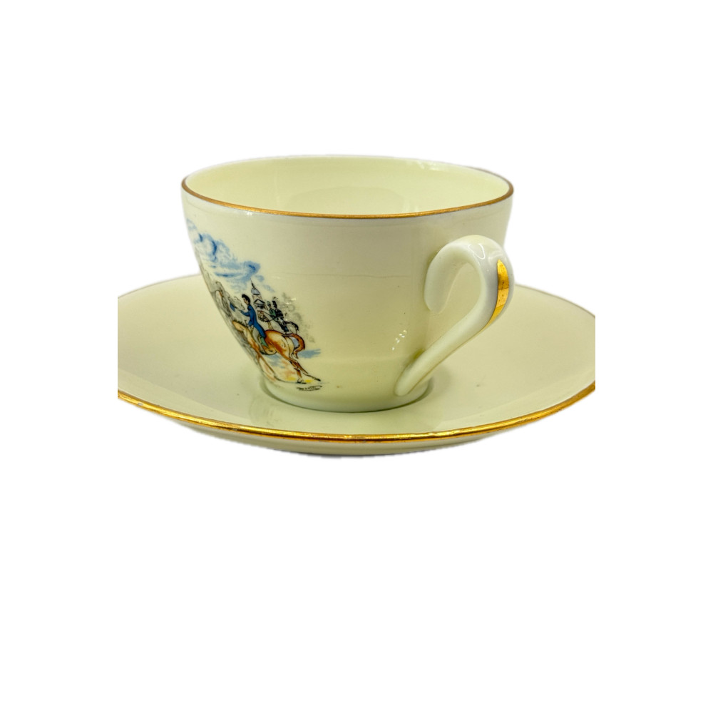 זוג תה עם תחתית Limoges צרפת, Limoges, שנות ה־60