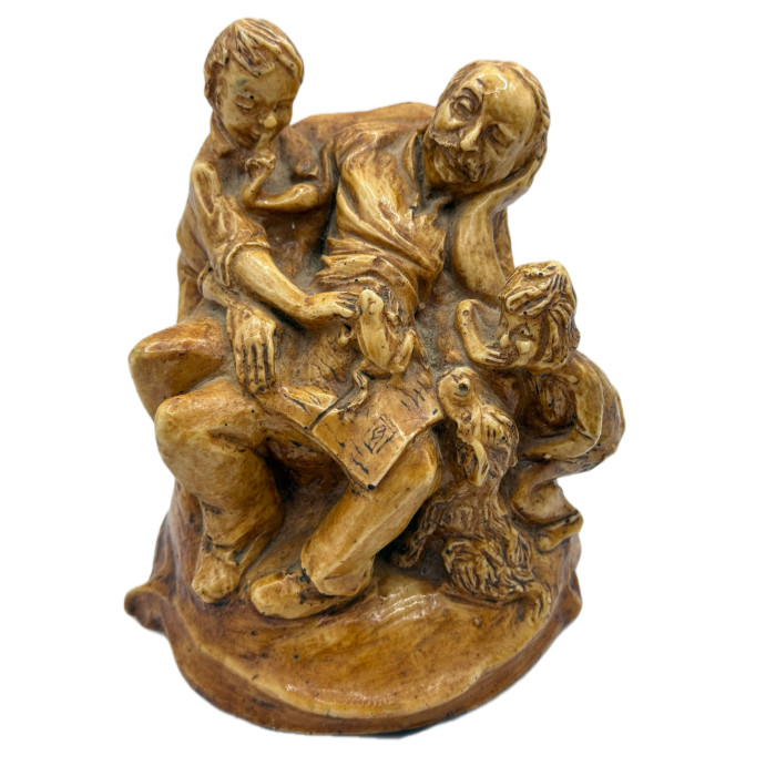 Винтажная фигурка П. Данна «Спящий дедушка и внуки-шутники», США, 1960-е г